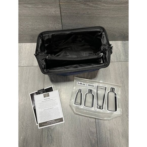 G.I.L.I. Toiletry Bag with Clear Travel Pouch Navy Color - Picture 8 of 11